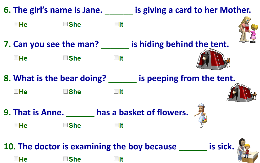 personal pronouns worksheet for class 3